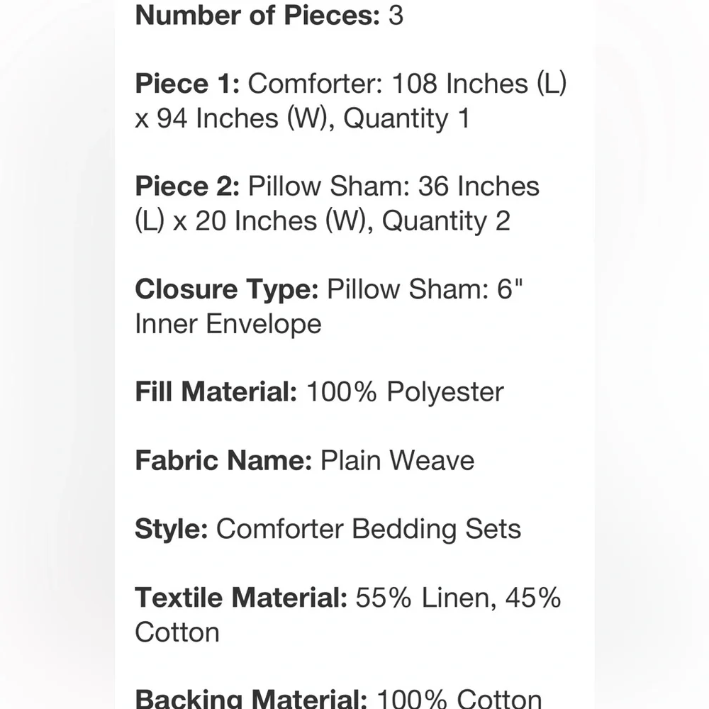 HEARTH & HAND NWT linen blend comforter set -jet gray -king